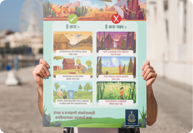 Forest Department Maharashtra conservation poster campaign
