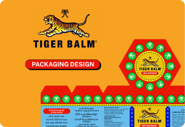 Tiger Balm packaging design in Yangon, Myanmar